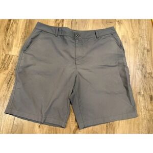 Under Armour Shorts Men's 36 Gray Striped Match Play Golf Performance Casual